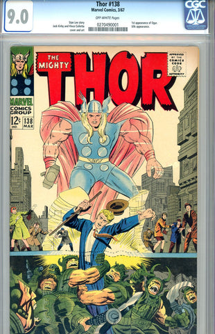 Thor #138  CGC graded 9.0 first Ogur SOLD!