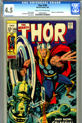 Thor #160 CGC graded 4.5 - Galactus vs. Ego battle begins - SOLD!