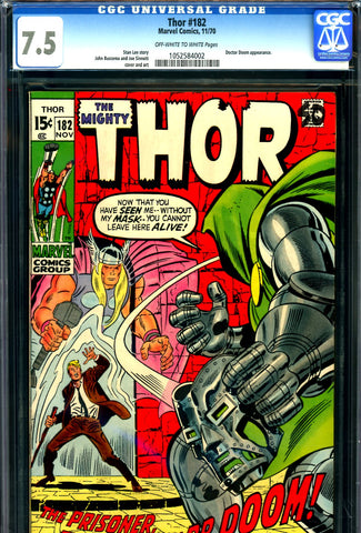 Thor #182 CGC graded 7.5  - Doctor Doom cover/story