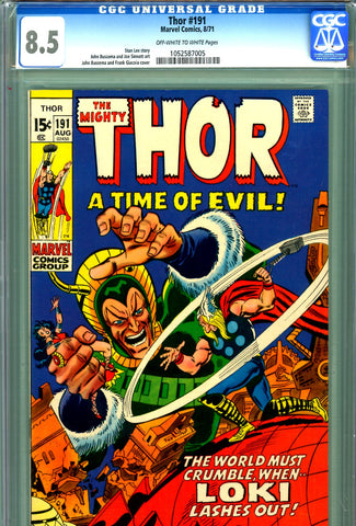 Thor #191 CGC graded 8.5 -  Loki cover and story