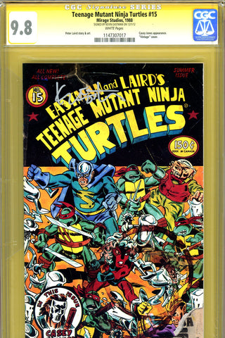 Teenage Mutant Ninja Turtles #15 CGC graded 9.8  HG "Signature Series" - SOLD!