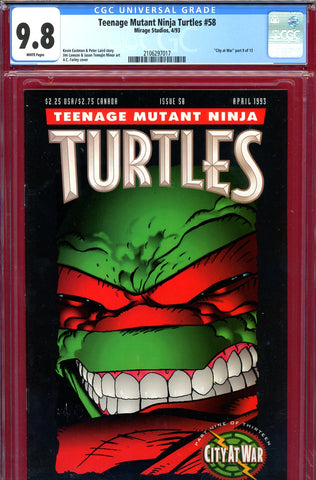 Teenage Mutant Ninja Turtles #58 CGC graded 9.8  HIGHEST GRADED - SOLD!