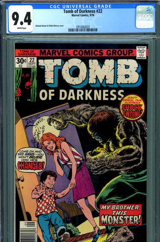 Tomb Of Darkness #22 CGC graded 9.4 - SCARCE! second highest graded - SOLD!