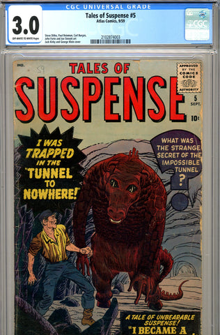 Tales of Suspense #05 CGC 3.0 - Kirby monster covers begin - SOLD!