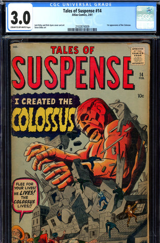 Tales of Suspense #14 CGC 3.0 - first app Colossus - SOLD!
