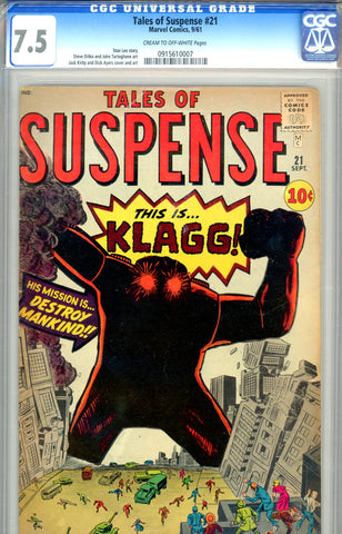 Tales of Suspense  #21 CGC graded 7.5 SOLD!