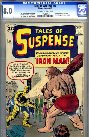 Tales of Suspense #40   CGC graded 8.0 - SOLD!