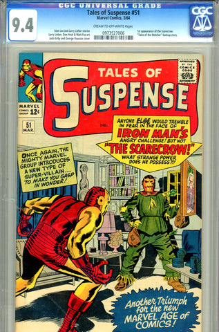 Tales of Suspense #51  CGC graded 9.4 first Scarecrow - SOLD!