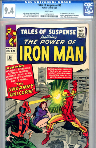 Tales of Suspense #56   CGC graded 9.4  first Unicorn WP - SOLD!