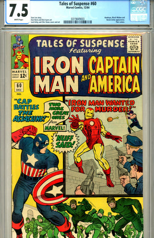 Tales of Suspense #60  CGC graded 7.5 second Hawkeye WP SOLD!