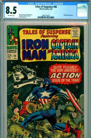 Tales of Suspense #86 CGC graded 8.5 Mandarin appearance  SOLD!