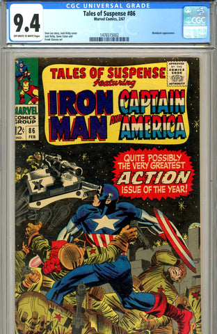 Tales of Suspense #86 CGC graded 9.4 - SOLD!