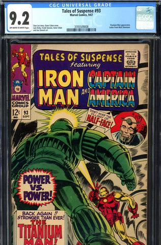 Tales of Suspense #93 CGC graded 9.2 Titanium Man c/s - SOLD!