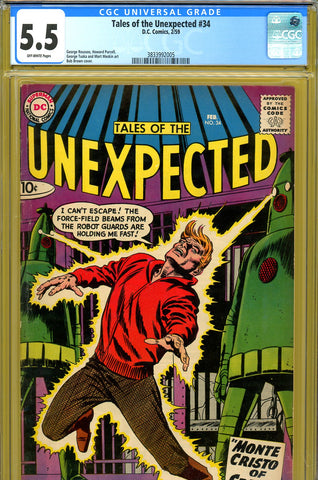 Tales of the Unexpected #34 CGC graded 5.5 - SOLD!