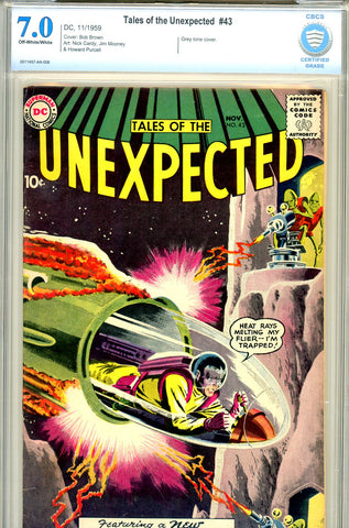 Tales of the Unexpected #43  CBCS graded 7.0 first S.R. cover in title - SOLD!