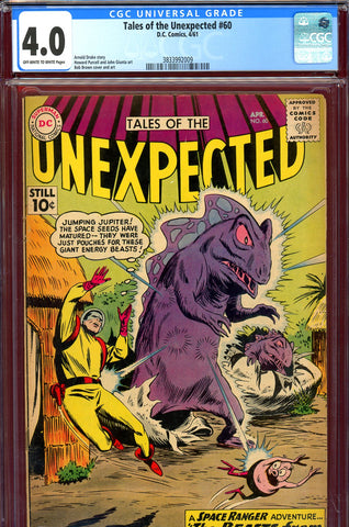 Tales of the Unexpected #60 CGC graded 4.0 - Space Ranger cover/story