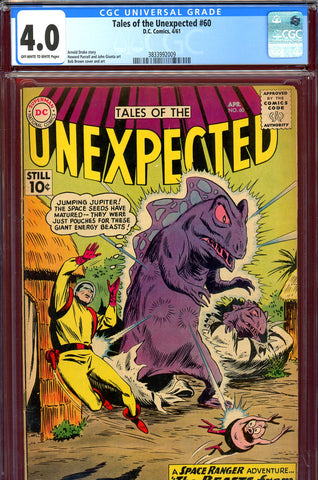 Tales of the Unexpected #60 CGC graded 4.0