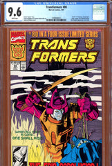 Transformers #80 CGC graded 9.6  "death" of Getaway, Snapdragon, Siren ... last issue