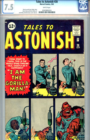 Tales to Astonish #28  CGC graded 7.5 white pages SOLD!