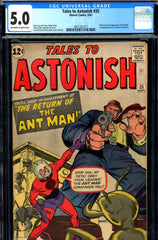 Tales to Astonish #35 CGC graded 5.0 first EVER Ant-Man in costume