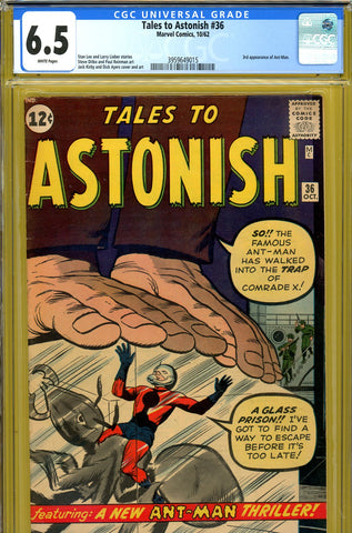 Tales To Astonish #36 CGC graded 6.5  third ever app. of Ant-Man - SOLD!