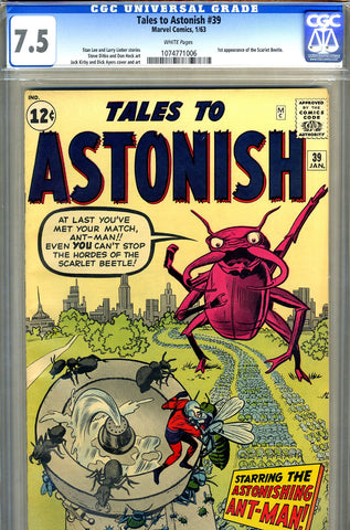 Tales to Astonish #39   CGC graded 7.5 - white pages - SOLD!