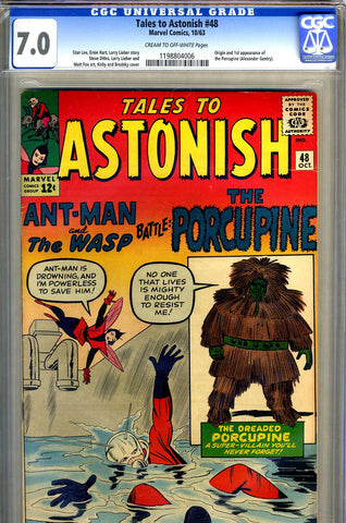 Tales to Astonish #48   CGC graded 7.0 first Porcupine SOLD!