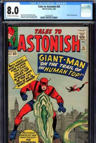 Tales to Astonish #55 CGC 8.0 - Human Top appearance - SOLD!