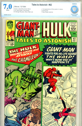 Tales to Astonish #62 CBCS graded 7.0 first Leader (cameo) WP SOLD!