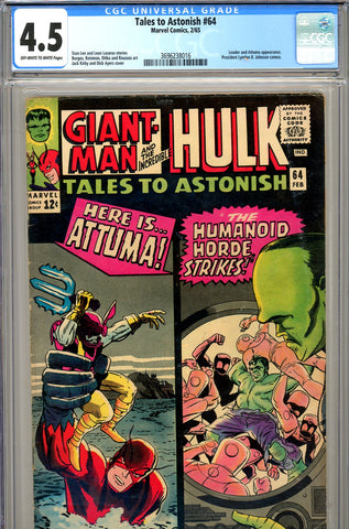 Tales to Astonish #64 CGC graded 4.5  1st Leader cover - SOLD!