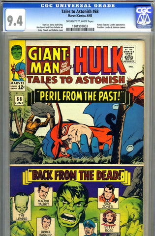 Tales to Astonish #68   CGC graded 9.4 - SOLD!