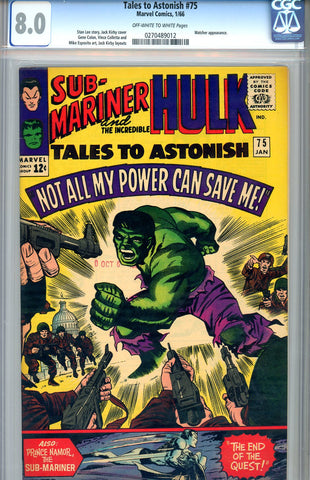 Tales to Astonish #75  CGC graded 8.0 - SOLD!