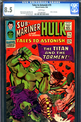 Tales to Astonish #79 CGC graded 8.5 Hulk vs Hercules - SOLD!