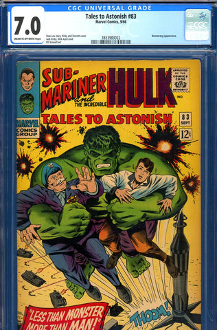 Tales to Astonish #83 CGC graded 7.0 Boomerang appearance - SOLD!