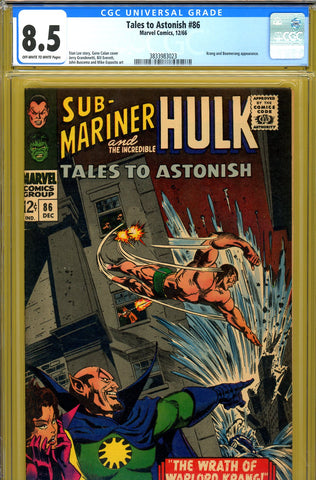 Tales to Astonish #86 CGC graded 8.5  Krang/Boomerang appearancer - SOLD!