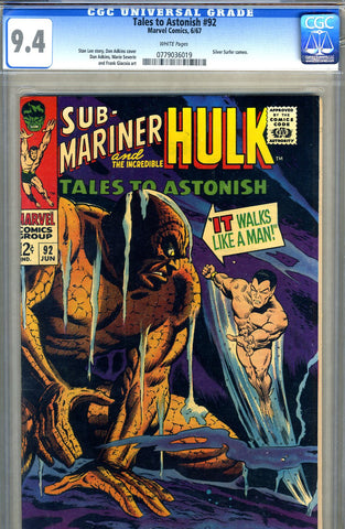 Tales to Astonish #92   CGC graded 9.4 - SOLD