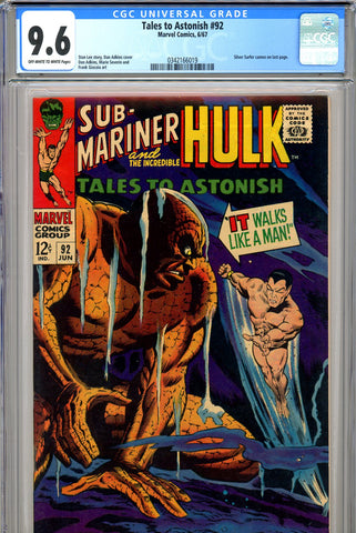 Tales to Astonish #92 CGC graded 9.6  Silver Surfer cameo - SOLD!