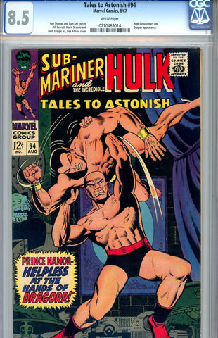 Tales to Astonish #94  CGC graded 8.5 - white pages SOLD!