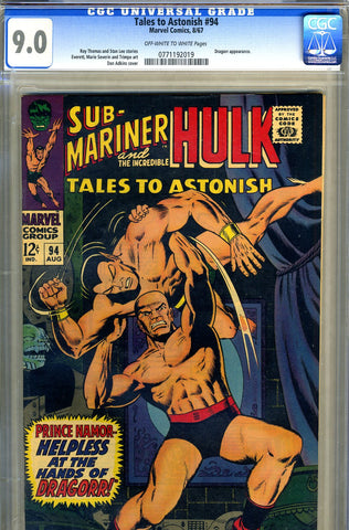 Tales to Astonish #94   CGC graded 9.0 - SOLD