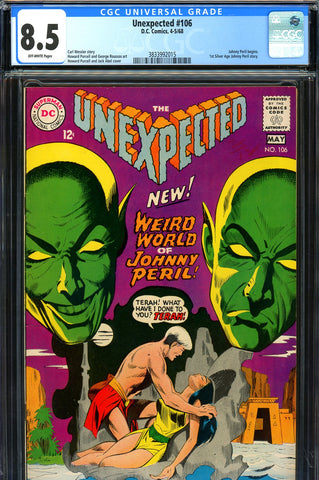 Unexpected #106 CGC graded 8.5  Johnny Peril begins