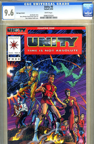 Unity #0   CGC graded 9.6 - Red Logo Variant - SOLD!