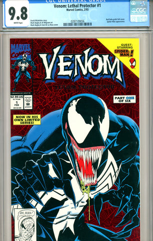 Venom: Lethal Protector #1   CGC graded 9.8 - red holo-grafx foil cover SOLD!
