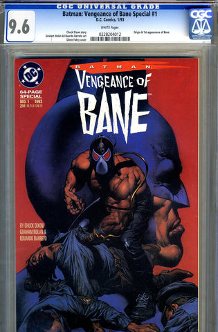 Batman: Vengeance of Bane Special #1   CGC graded 9.6 - first Bane - SOLD!
