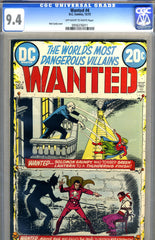 Wanted, the World's Most Dangerous Villains #4   CGC graded 9.4 SOLD!