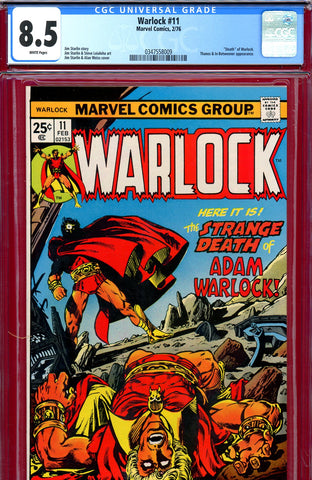 Warlock #11 CGC graded 8.5 - Thanos appearance - SOLD!