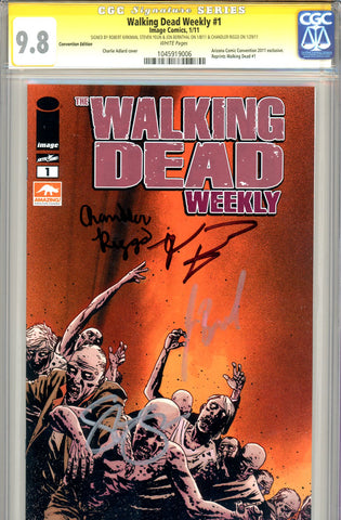 Walking Dead Weekly #1 CGC graded 9.8  HIGHEST GRADED (quadruple signed)