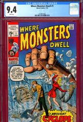 Where Monsters Dwell #01 CGC graded 9.4 - first Bronze Age issue
