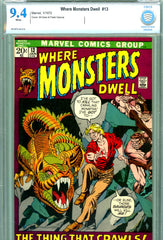 Where Monsters Dwell #13 CBCS  graded 9.4 - third highest graded