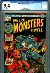 Where Monsters Dwell #20 CGC graded 9.4 - third highest graded