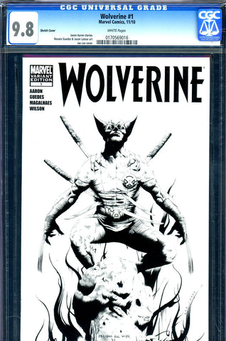 Wolverine (2010) #1 CGC graded 9.8  Sketch Cover